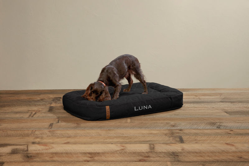 ToughChew&reg; Memory Foam Lounger Dog Bed - CHARCOAL image number 2