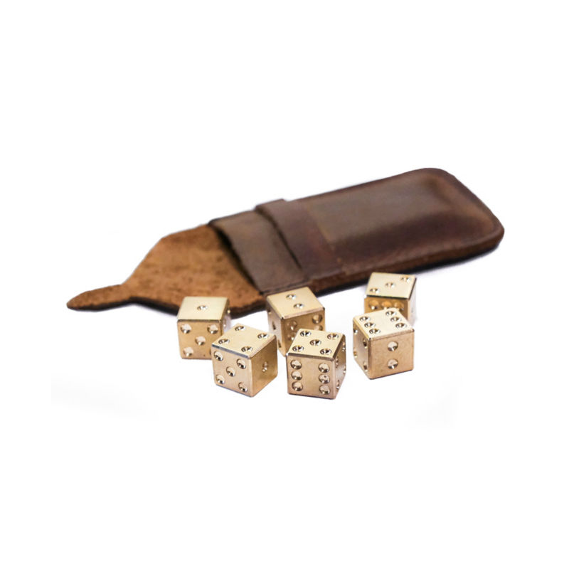 Hardmill Brass Dice Set - 