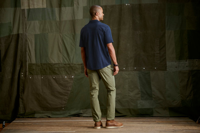 Men&rsquo;s Bromley Knit Button-Down Short-Sleeve Shirt - TRUE NAVY image number 4