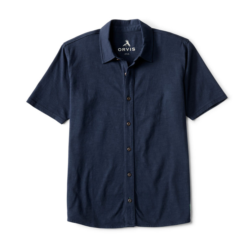 Men&rsquo;s Bromley Knit Button-Down Short-Sleeve Shirt - TRUE NAVY image number 5