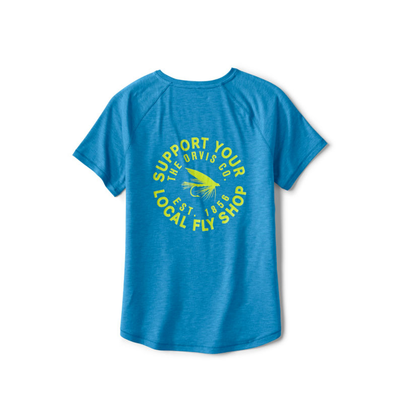 Women's DriCast&trade; Graphic Crewneck Tee - PACIFIC BLUE image number 1