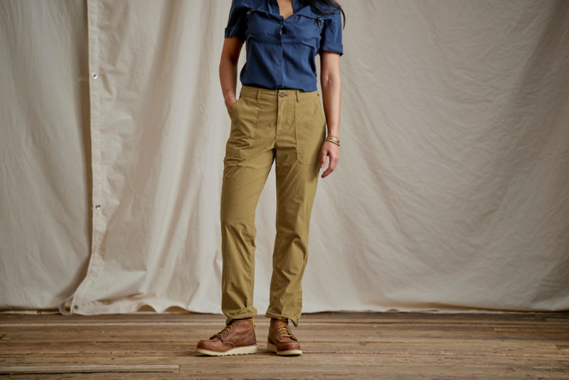 Women's 1856 Stretch Poplin Utility Pants - FIELD KHAKI
