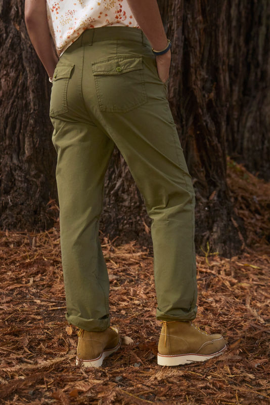 Women's 1856 Stretch Poplin Utility Pants - TARRAGON image number 2