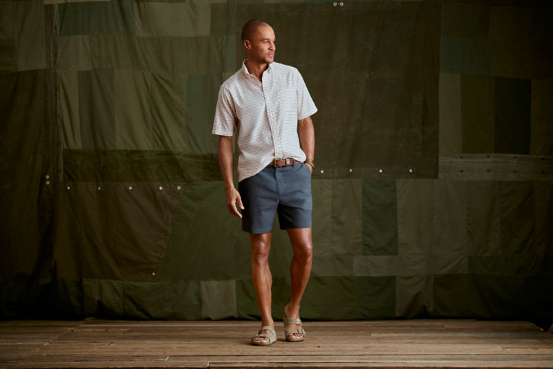 No-Work Short-Sleeve Shirt - SNOW/POPPY