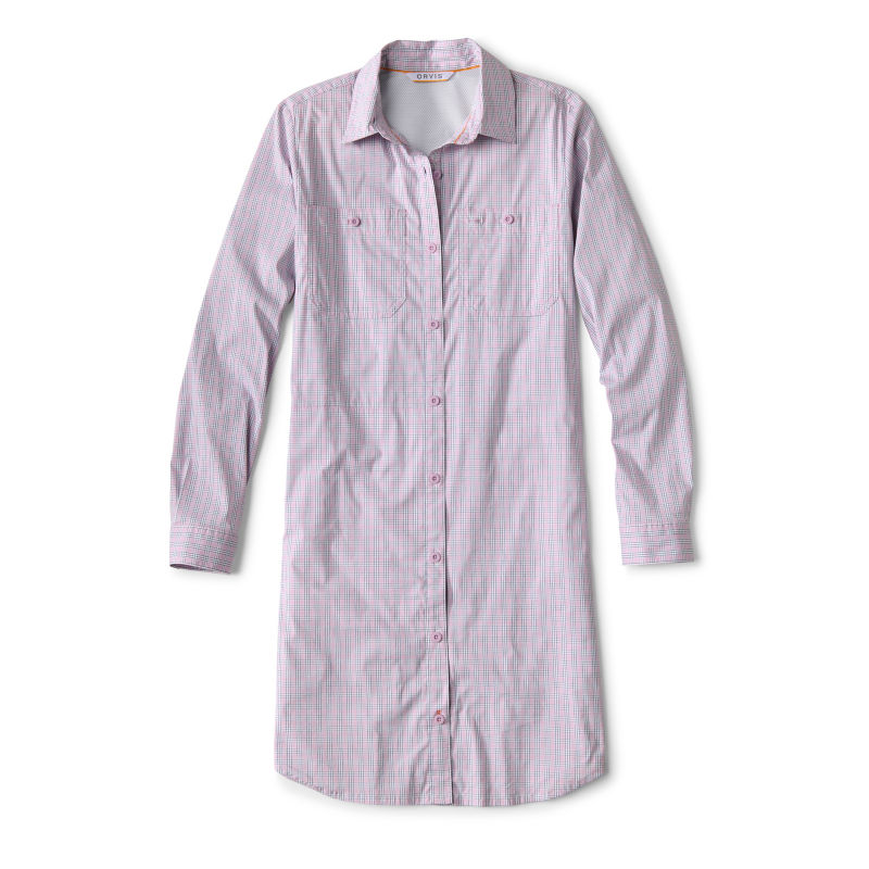 River Guide Plaid Shirt Dress - LILAC PLAID