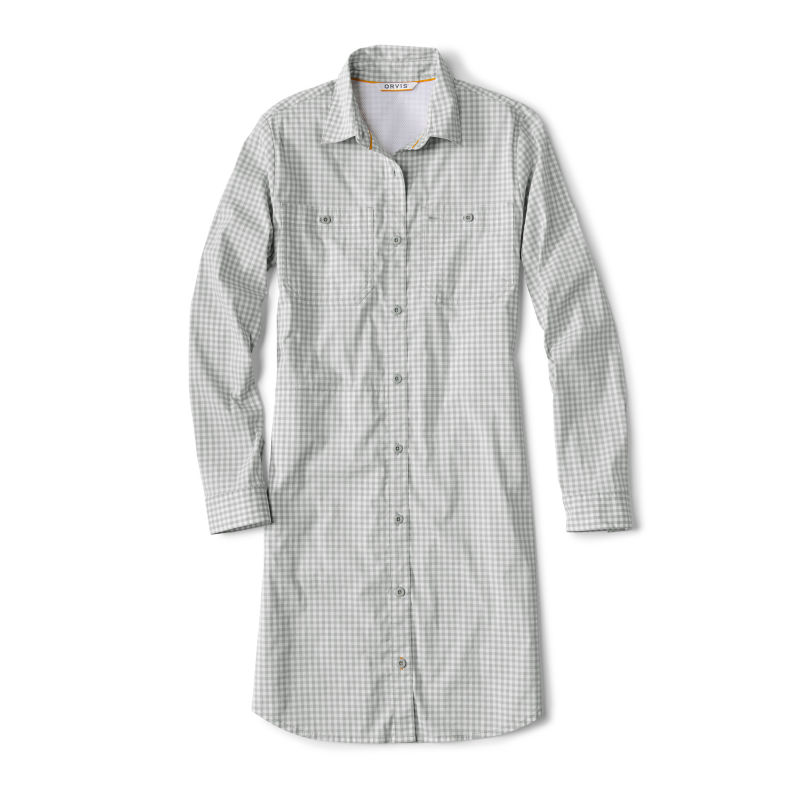 River Guide Plaid Shirt Dress - TITANIUM GINGHAM