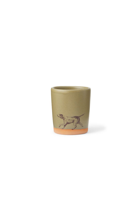 Grayling Ceramics Tumbler - POINTER DOG GREEN
