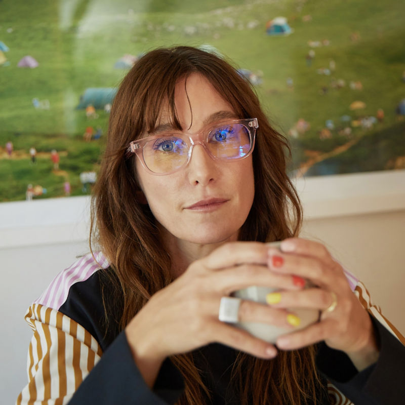 CADDIS Bixby Reading Glasses - POLISHED CLEAR PINK image number 2