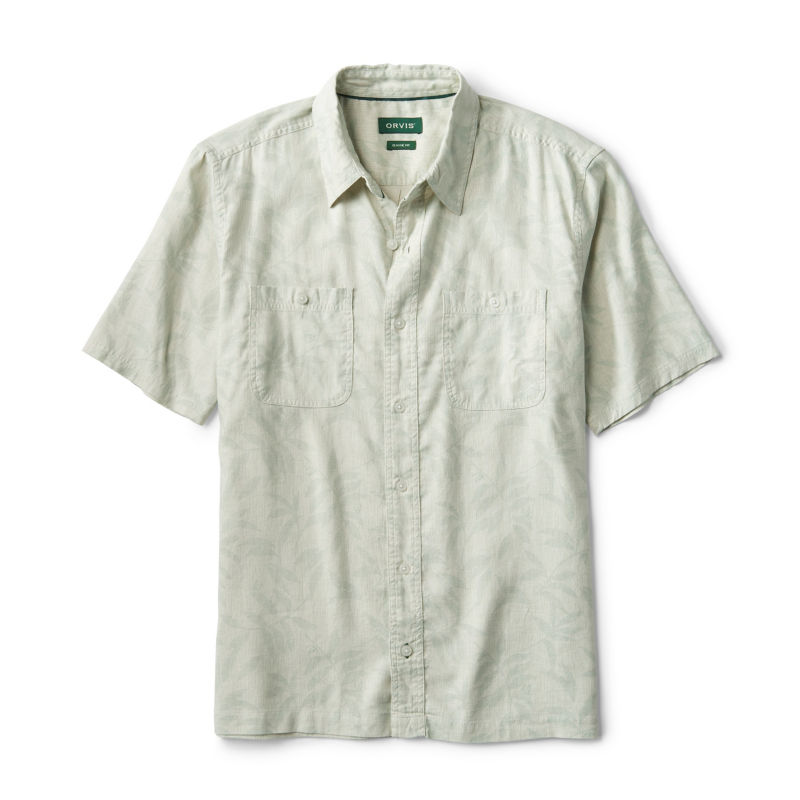 Hemp/TENCEL&trade; Short-Sleeve Shirt - SNOW/ALOE