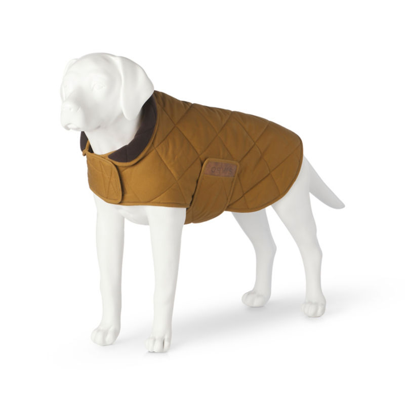 Quilted Waxed Cotton Dog Jacket - FIELD KHAKI