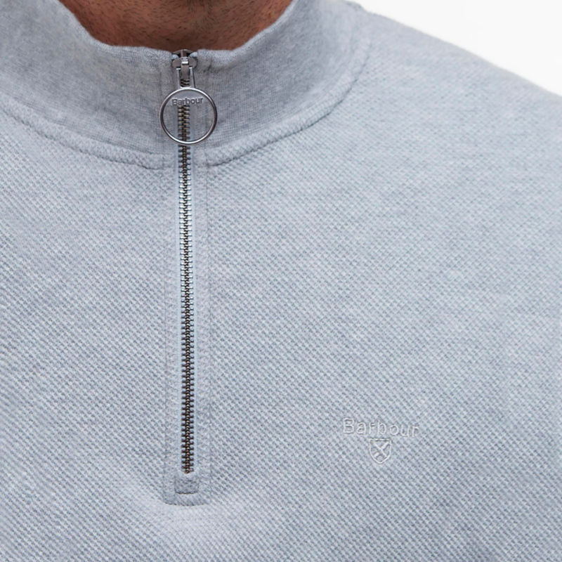 Barbour&reg; Interlock Pique 1/2-Zip Sweater - GREY MARL image number 2