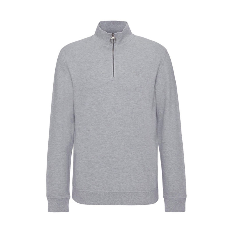 Barbour&reg; Interlock Pique 1/2-Zip Sweater - GREY MARL image number 5