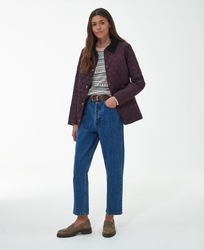 Barbour&reg; Annandale Quilted Jacket - BLACK CHERRY image number 3