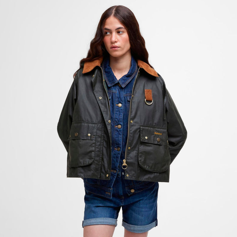 Barbour&reg; Erma Waxed Jacket - ARCHIVE OLIVE/ANCIENT TARTAN