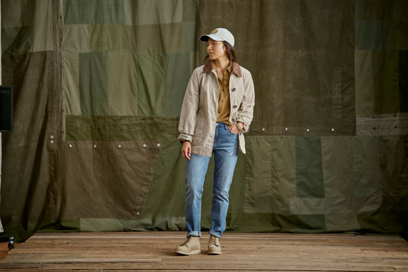 Barbour&reg; Averie Showerproof Jacket - OATMEAL/ANCIENT TARTAN image number 3