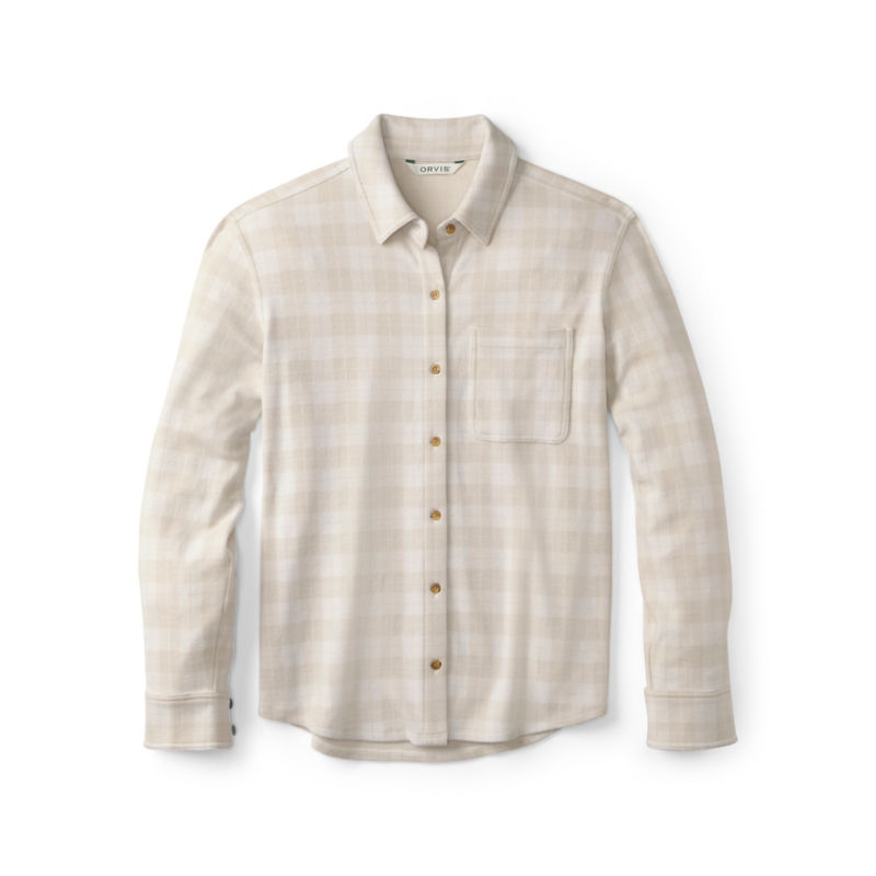 Women&rsquo;s Snowy River Button-Down Long-Sleeve Shirt - SNOW/STONE PLAID image number 0