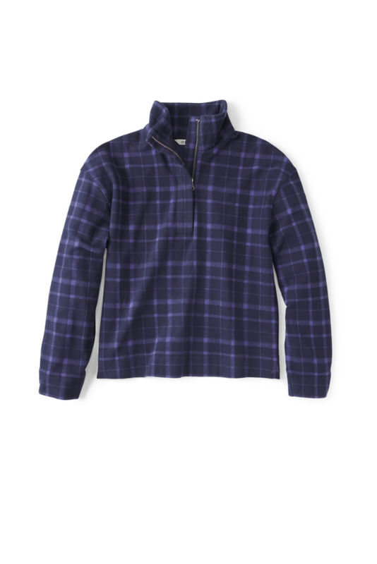 Women&rsquo;s Snowy River 1/4-Zip Sweatshirt - NAVY DUSK PLAID image number 6