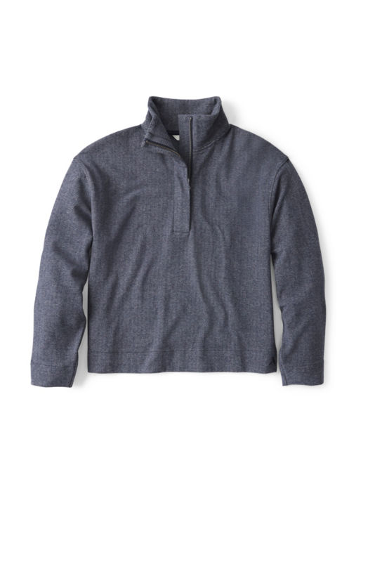 Women&rsquo;s Snowy River 1/4-Zip Sweatshirt - NAVY GREY HERRINGBONE image number 0