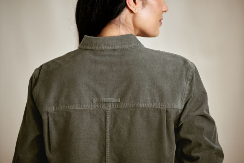 Corduroy Button-Down Long-Sleeve Shirt - IVY image number 2