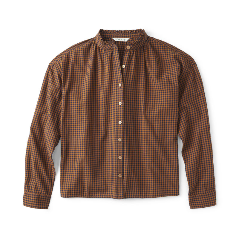 Women&rsquo;s Sunderland Brushed Twill Long-Sleeve Top - HAZELNUT NAVY GINGHAM image number 0