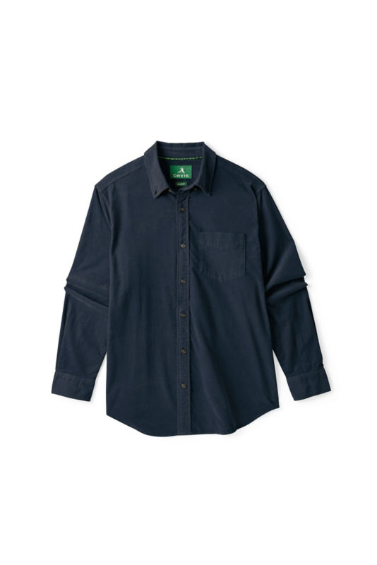 Men&rsquo;s Lightweight Corduroy Long-Sleeve Shirt - DARK NAVY