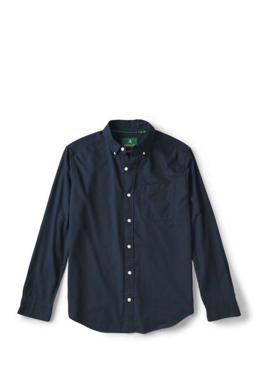 Men&rsquo;s Sunderland Brushed Twill Long-Sleeve Shirt - DARK NAVY