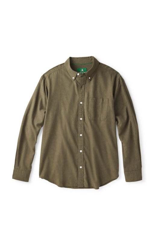Men&rsquo;s Sunderland Brushed Twill Long-Sleeve Shirt - TARRAGON/MOSS image number 0
