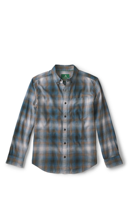 Men&rsquo;s Sunderland Brushed Twill Long-Sleeve Shirt - ESPRESSO/LAKESIDE image number 0