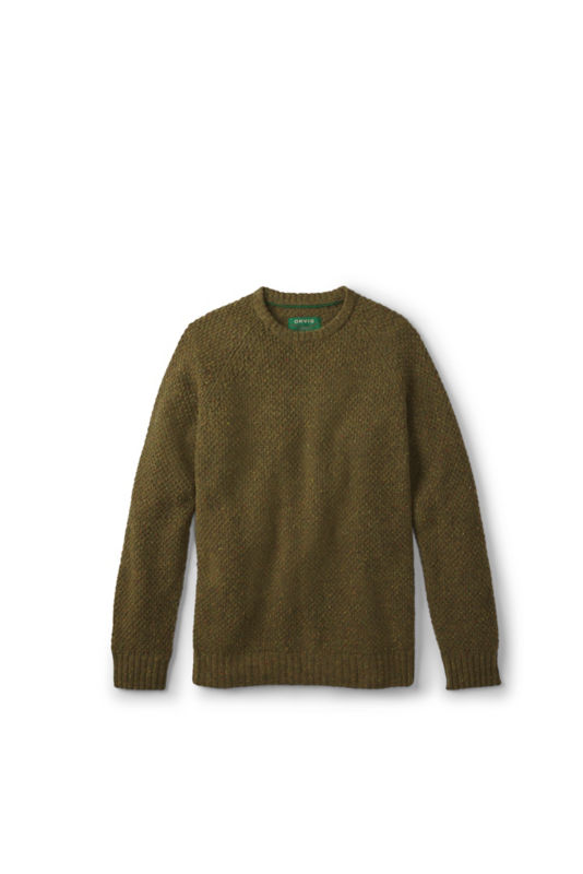 Moss Stitch Crewneck Sweater - TARRAGON image number 0