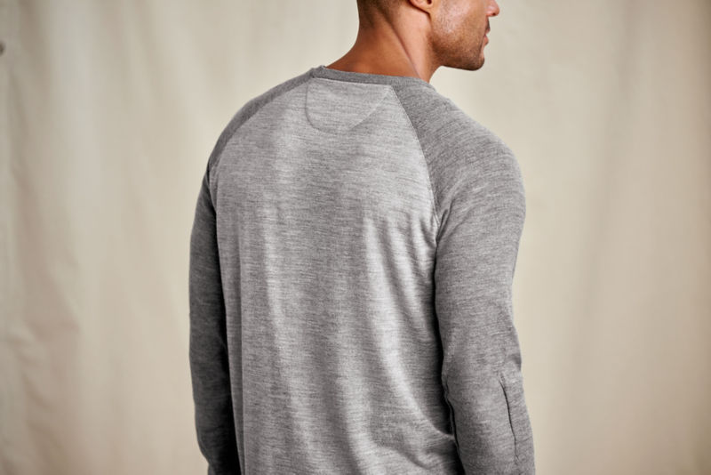 Lightweight Merino Crewneck Sweater - DARK GREY/LIGHT GREY COLORBLOCK image number 2
