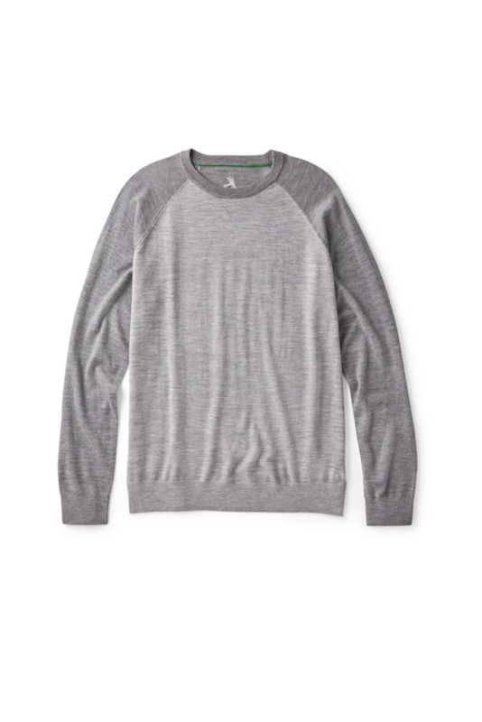 Lightweight Merino Crewneck Sweater - DARK GREY/LIGHT GREY COLORBLOCK image number 5