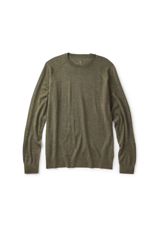 Lightweight Merino Crewneck Sweater - TARRAGON