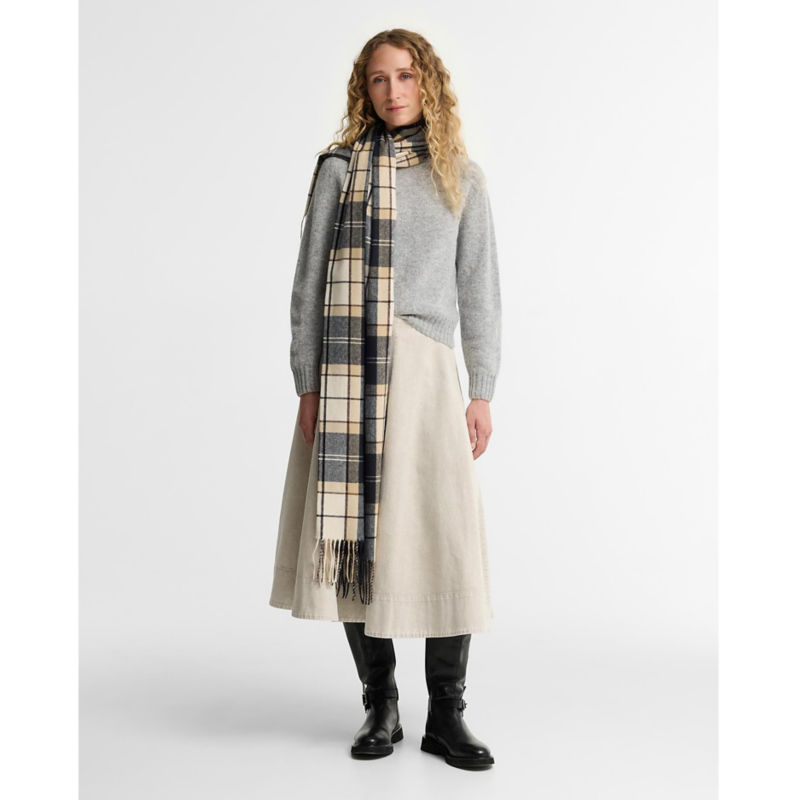 Barbour&reg; Hailes Tartan Scarf - LIGHT BIRCHWOOD DRESS TARTAN image number 1