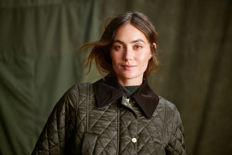 Barbour&reg; Modern Beadnell Quilted Jacket - SAGE image number 1