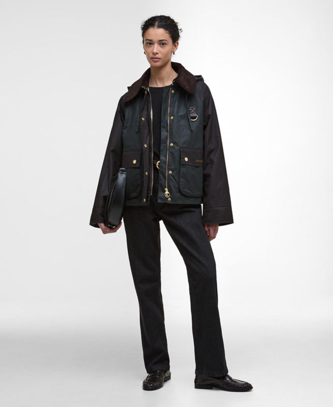 Barbour&reg; Reighton Waxed Jacket - SAGE/RUSTIC image number 4