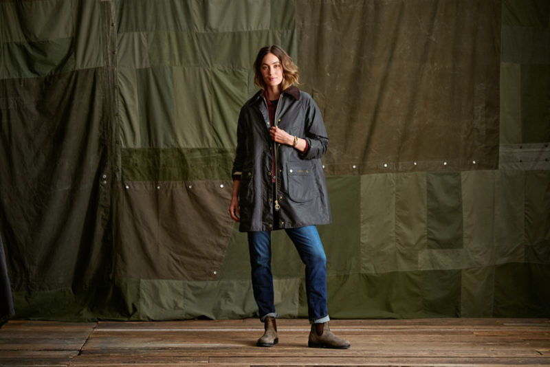 Barbour&reg; Beadnell Waxed Long Jacket - SAGE
