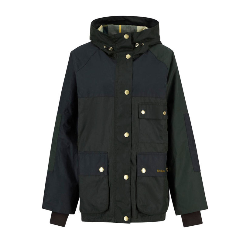 Barbour&reg; Keeley Waxed Jacket - FERN/SAGE/DUFFLE BAG image number 6