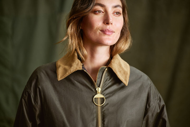 Barbour&reg; Maxine Waxed Jacket - ARCHIVE OLIVE image number 1