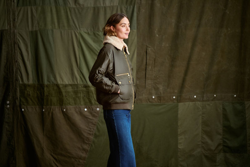 Barbour&reg; Maxine Waxed Jacket - ARCHIVE OLIVE image number 3