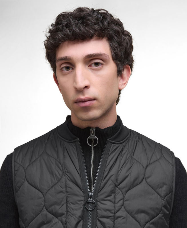 Barbour&reg; Re-Engineered Liddesdale Quilted Utility Gilet - BLACK image number 1