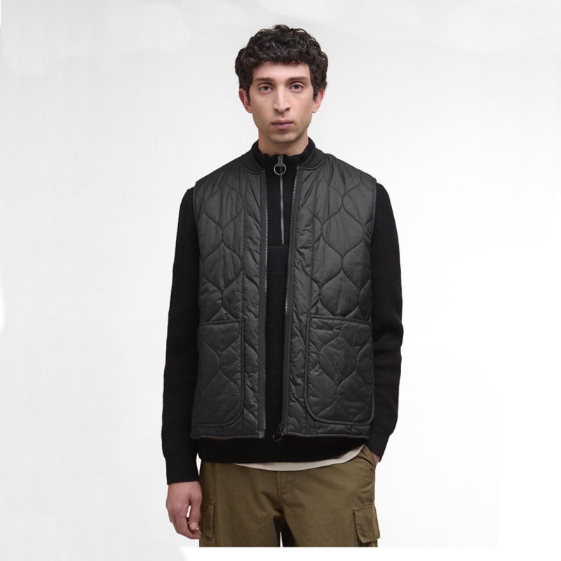 Barbour&reg; Re-Engineered Liddesdale Quilted Utility Gilet - BLACK