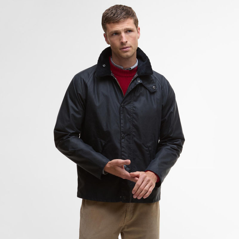 Barbour&reg; Tracker Waxed Jacket - NAVY
