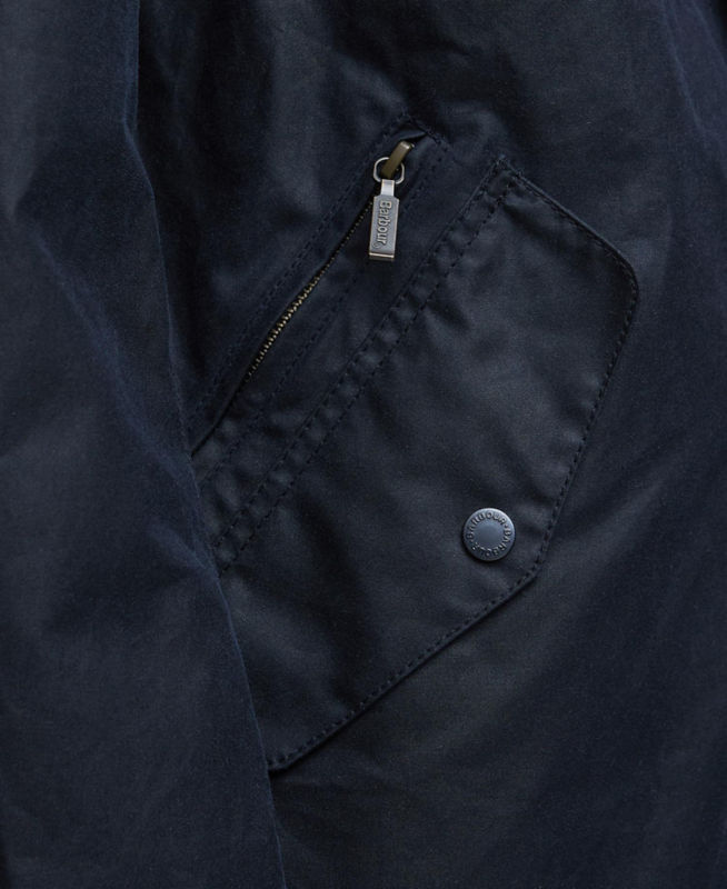 Barbour&reg; Chelsea Waxed Jacket - NAVY image number 3