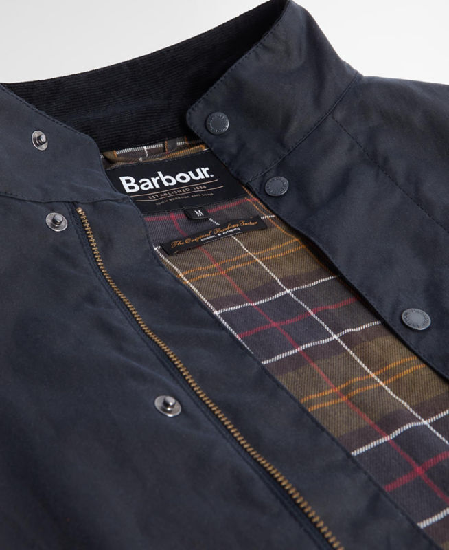 Barbour&reg; Chelsea Waxed Jacket - NAVY image number 7