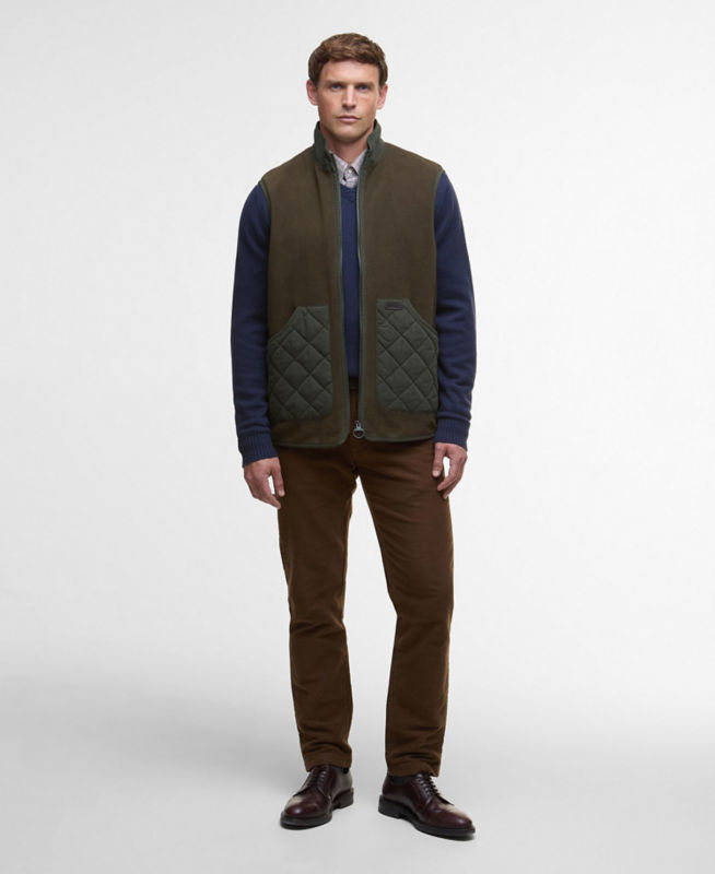 Barbour&reg; Lowich Fleece Gilet - OLIVE image number 4