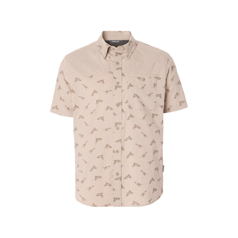 Men&rsquo;s Featherweight Short-Sleeve Shooting Shirt - QUAIL BIRD PRINT