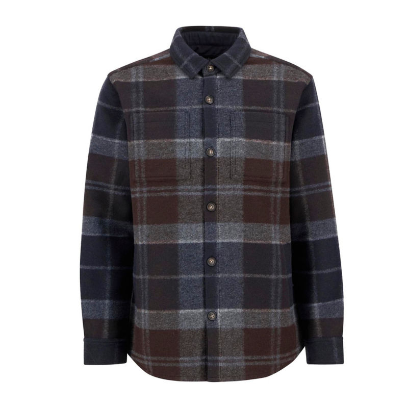 Barbour&reg; Chapter Tailored Check Overshirt - MIDNIGHT OAK TARTAN image number 5