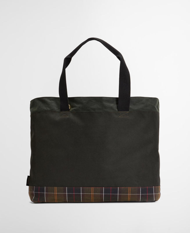 Barbour&reg; Field Waxed Tote - SAGE/CLASSIC image number 7