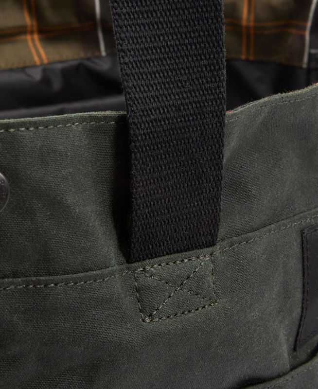 Barbour&reg; Field Waxed Tote - SAGE/CLASSIC image number 4