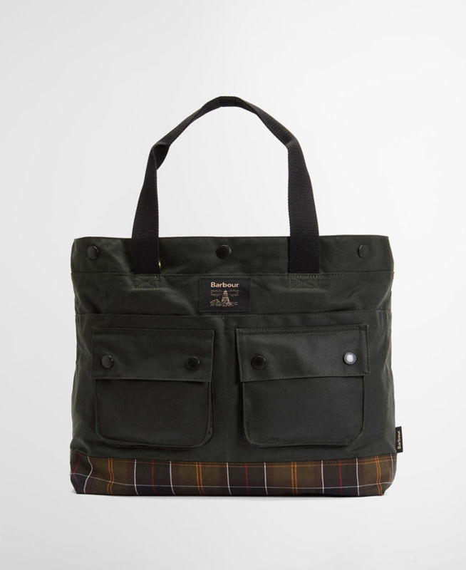 Barbour&reg; Field Waxed Tote - SAGE/CLASSIC